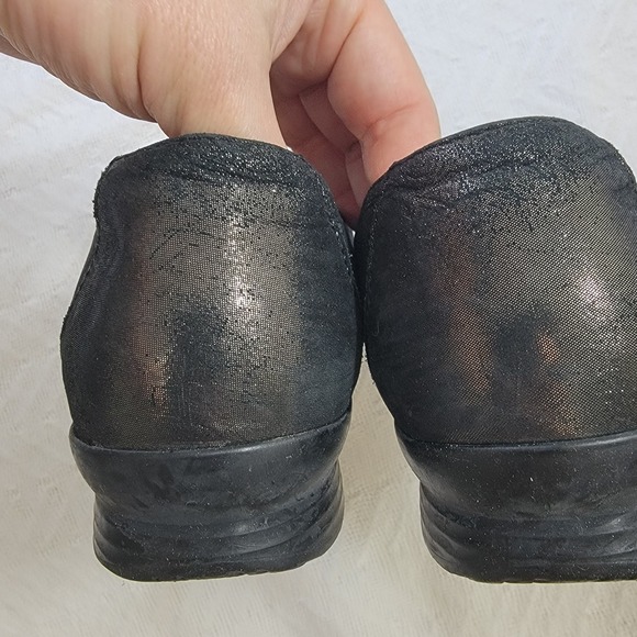 Dansko Womens Ann Pewter‎ Metallic Leather Loafers Slip On Shoes Size 38 7.5-8 - Picture 6 of 11